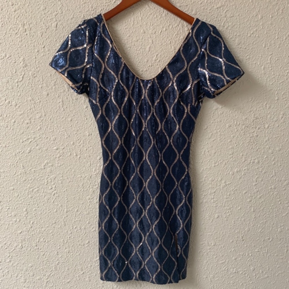 Dress The Population Sequin Mini Dress